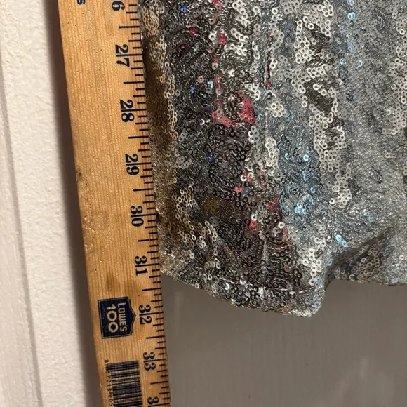 NWT Urban Outfitters Greta Silver Sequin Slip Mini Dress - Picture 10 of 10